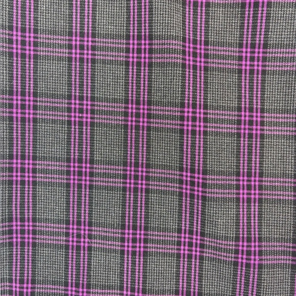 Lane Bryant Purple Gray Bold Plaid Wide Leg Pants - Picture 9 of 9